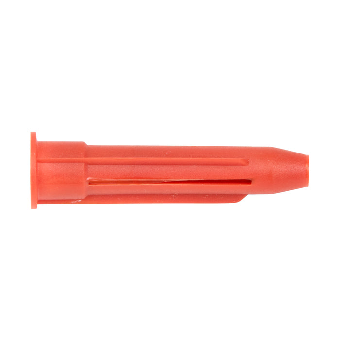 Hollow Wall Parallel-Finned Anchor, "Light Rosett", Nylon Red, #6-8 Screw Dia x 2" Length