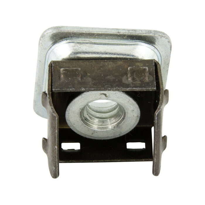 4-Sided Square Metal Threaded Adaptor for 1" Square Tube DIA x 16-18 Gauge x 1/4"-20 UNC Steel, Zinc Plated Base Finish by Spaenaur Inc.