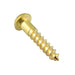 Wood Screw, Round Head, Phillips, #8 x 1-1/2" Length, Brass, ASME/ANSI B18.6.1 by Spaenaur Inc.