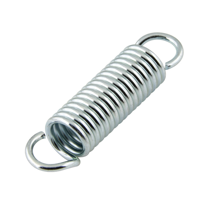 Utility Spring, Extension Type, Single Loop Centred Ends 1/4"OD, 1"LGTH O/A, 0.022"GA.Wire MB Hrd Drawn Spring Steel Zinc PLTD by Spaenaur Inc.