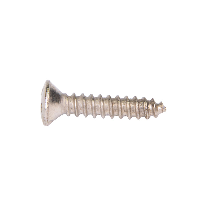 Wood Screw, Oval Head, Phillips, #8 x 1" Length, Steel Nickel Plated, ASME/ANSI B18.6.1 by Spaenaur Inc.