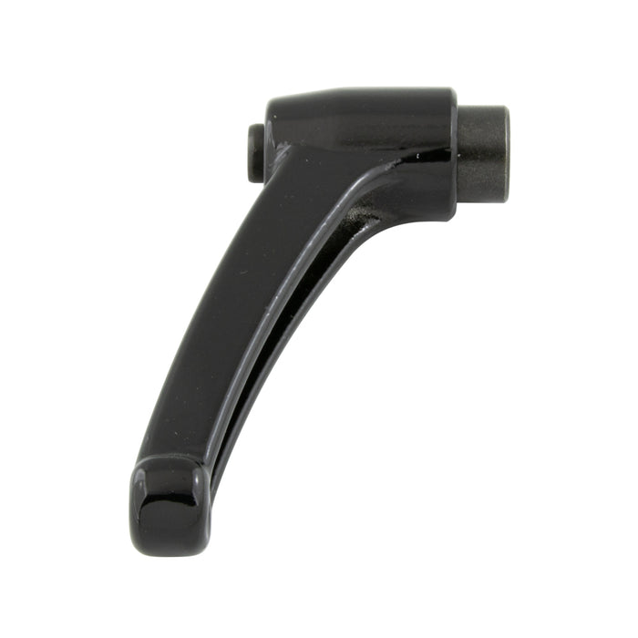 Indexed Clamping Lever, Female THRD 4.22" Length, 3/8"-16 Thread 2.56" Overall Height Zinc Diecast, Black