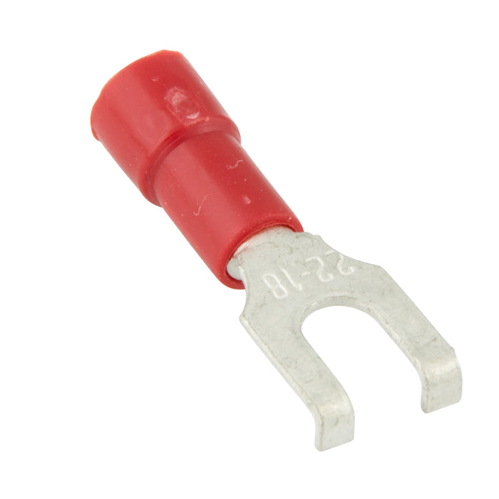 Cosse à languette à bride isolée sans soudure pour fil 22-18 n° 4-6, en cuivre électrolytique, isolant en plastique rouge, plaque d'étain brillante, fabriquée par Spaenaur Inc.