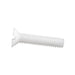 Machine Screw, Flat Head, Slotted Drive, #10-24 UNC x 1/2" Length, Nylon Natural by Spaenaur Inc.