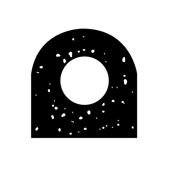 Sponge Extrusion, "D" Shape .500" +/- .030 Width x .500" +/- .030 Height, .250" ID, 50Ft LGTH Closed Cell Neoprene Sponge Black