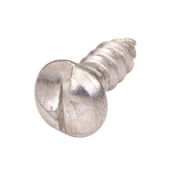 Tamper-Resistant Tapping Screw, Oval Head One-Way Slotted Drive, 8A x 1/2" Length, Stainless Steel 18-8 by Spaenaur Inc.