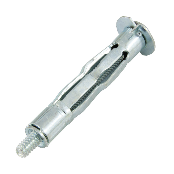 Wall Grip Screw Anchor, #6-32 (1/8"-1/2" Grip Range) 5/16" Drill Size, Steel Zinc Plated