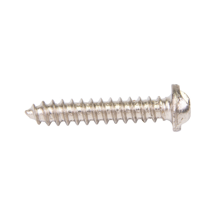 Tapping Screw, Round Head One-Way Slotted Drive, Type A, #10 x 5/8" Length, Steel Nickel Plated by Spaenaur Inc.