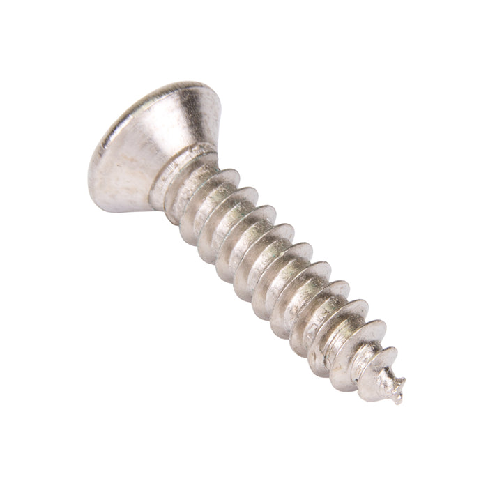 Vis autotaraudeuse, tête ovale à empreinte Phillips, type AB, n° 6 x 1 po de longueur, acier nickelé