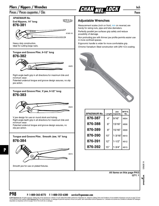 Adjustable Wrench 10"