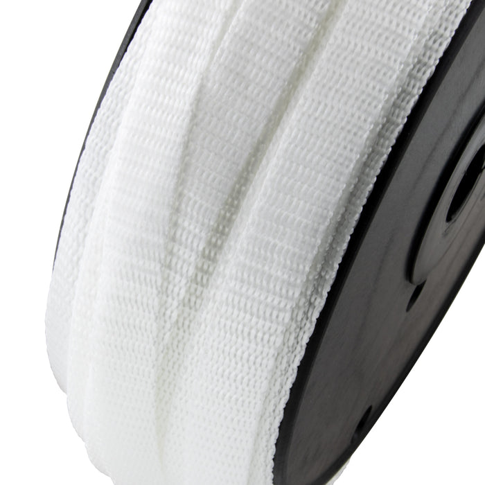 Webbing 1/2" Width x 1/16" Thick x 50 Mtr Natural Nylon, White