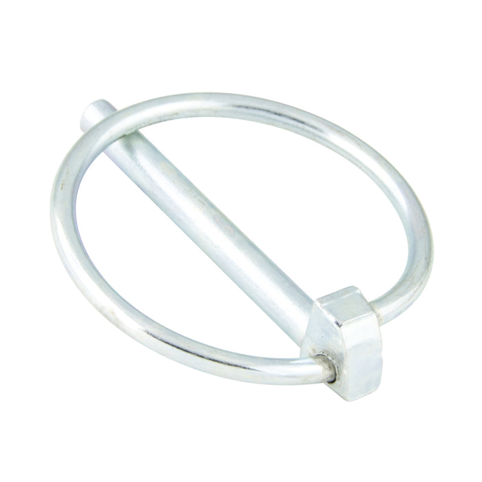 Lynch Pin W/ Spring Steel Snap Ring 6mm DIA x 45mm Length C-1018 Steel Case Hardened Zinc Chromate Plated (Gold/Clear Option)