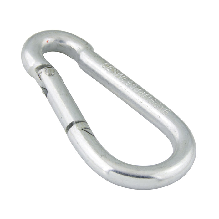 Fireman'S Snap Hook, Metric, 11 mm DIA x 120 mm LONG O/A Round Steel Wire Zinc Plated by Spaenaur Inc.