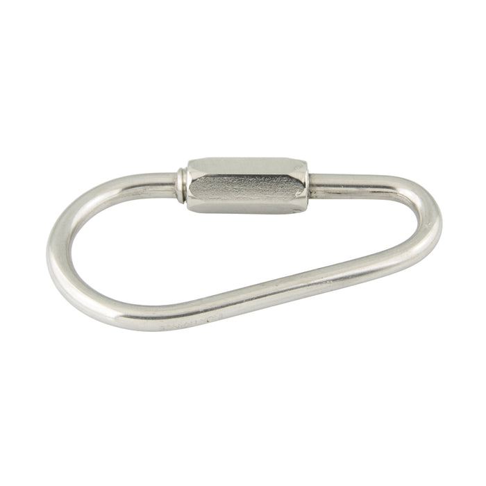 Maillon rapide en forme de poire, fil de 10 mm de diamètre, acier inoxydable, par Spaenaur Inc.