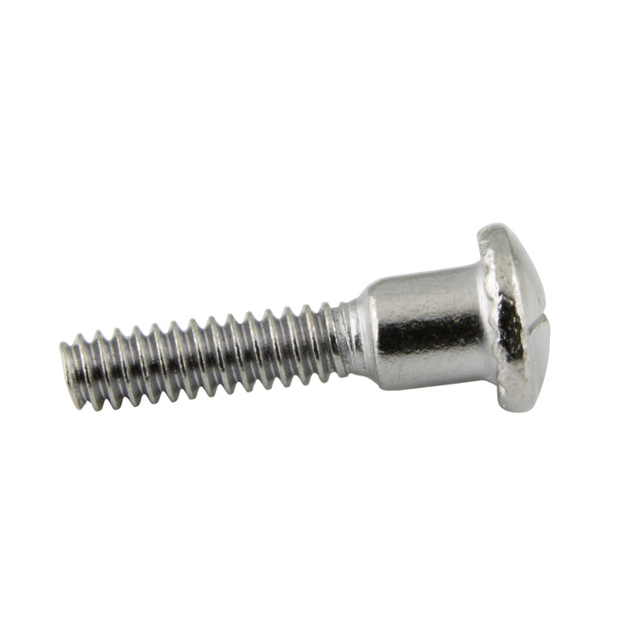 One Way Slot Shoulder Screw #10-24 UNC x 3/4" LONG Brass, Chrome Plated