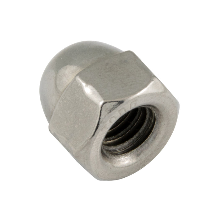 Écrou borgne, 3/8"-16, largeur 5/8", épaisseur 5/8", acier inoxydable, de la marque Rampa®