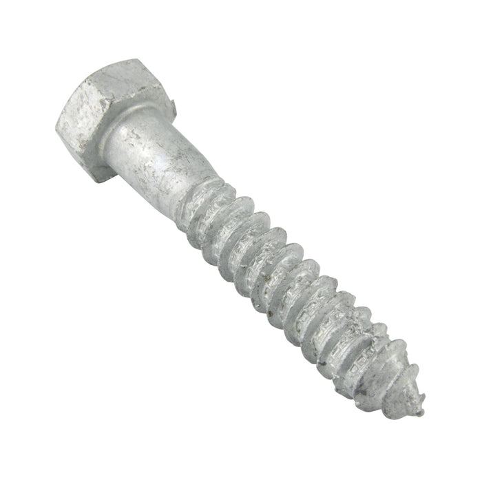 Lag Screw, Hex Head, 1/4" x 1-1/4", Steel Hot Dip Galvanized, ASME/ANSI B18.2.1