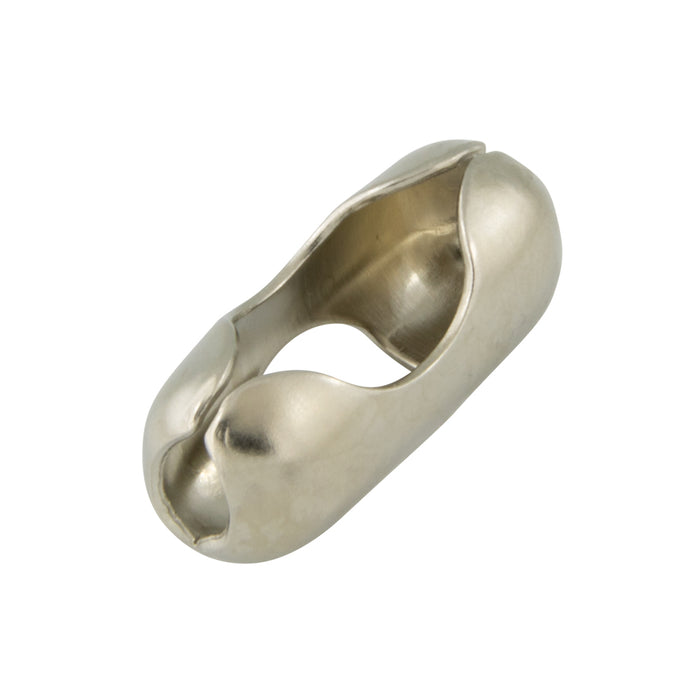 Ball Chain Coupling Type "B" for #10 Chain (1/4" x 5/8") Brass, Nickel Plated by Spaenaur Inc.