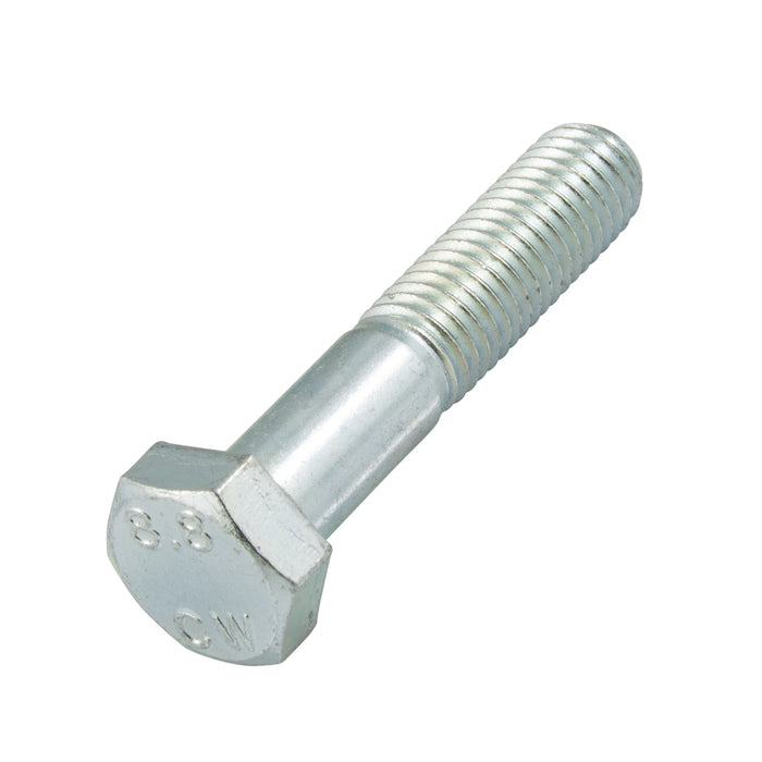 Vis à tête hexagonale, DIN 931 M27 x 3,00 x 80 mm, filetage partiel, classe 8.8, acier zingué DIN 931/8.8-ZP M27X80