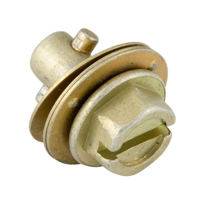 1/4-Turn Fastener Stud Assembly Slotted Hex Head for .515-.544" total Thickness Steel Zinc Plated W/ Gold Irridite