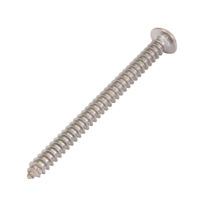 Tapping Screw, Button Head Security Hex Socket Drive, Type AB, #8 x 2" Length, Stainless Steel by Spaenaur Inc.