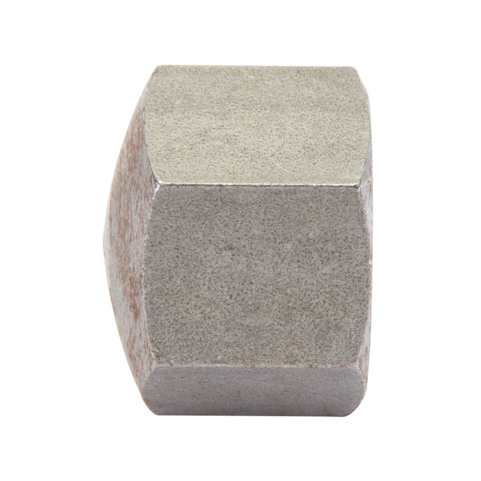 Écrou borgne, M6 x 1,00 mm, largeur à plat (WAF) 10,0 mm, épaisseur (THK) 9,0 mm, acier brut, conforme à la norme DIN 917, fabriqué par Spaenaur Inc.
