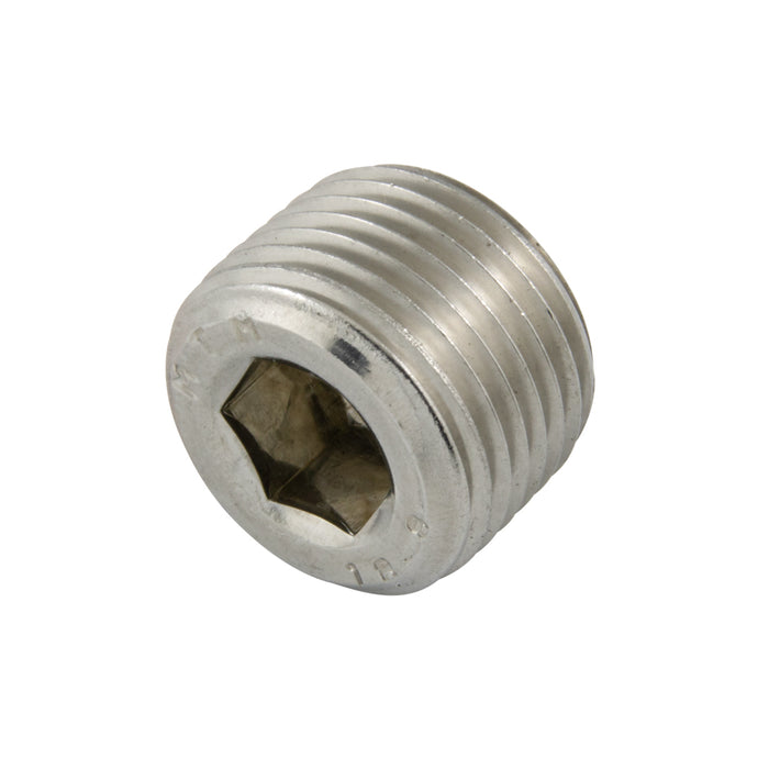 Hex Socket Taper Plug Dryseal 3/4" Taper, 1/4" DIAm x 18 NPTF Length tolerance: .417"-.457" Stainless Steel by Spaenaur Inc.