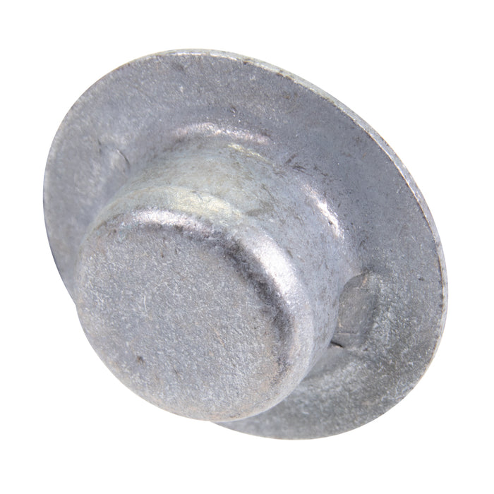 Écrou à pousser de type « Washer Cap » pour tige de 3/16", rondelle de 1/2" de diamètre, hauteur totale de 0,202", en acier zingué par électrolyse, fabriqué par Spaenaur Inc.