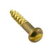 Wood Screw, Round Head, Slotted, #14 x 1-1/4" Length, Brass, ASME/ANSI B18.6.1 by Spaenaur Inc.