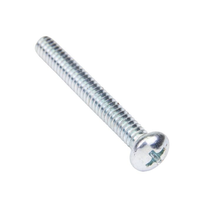Machine Screw, Round Head, Phillips Socket Recess Drive, #10-32 UNF x 3/8" Length, Steel Zinc Plated by Spaenaur Inc.