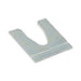 Cale, UNIversal Break-Off 1 1/2 po L x 1 1/2 po l, pour boulon 3/8 po à 21/32 po, épaisseur 0,065 po, largeur de fente 41/64 po, acier à faible teneur en carbone zingué par Spaenaur Inc.