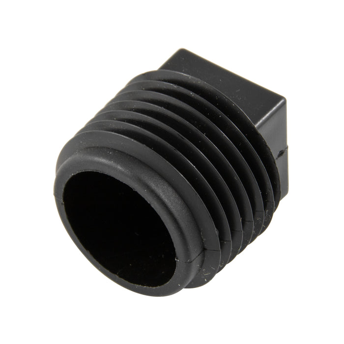 Threaded Pipe Plug - Square Plug 3/8" - 18 NPT High Density Polyethylene Colour Black by Spaenaur Inc.