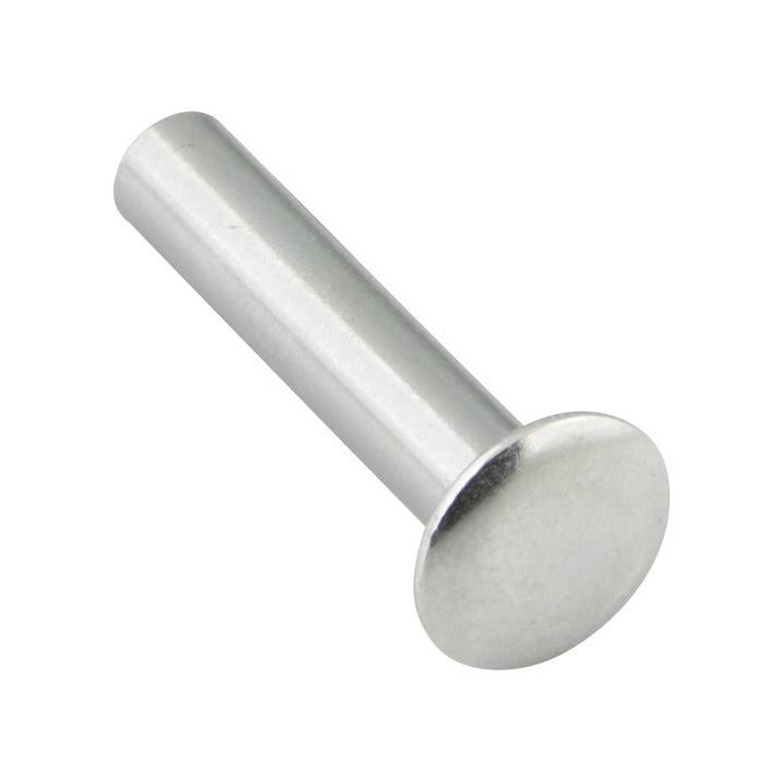 Binder Post, Tapped Through Head, without Screws 1/4" LGTH (Tapped #8-32 UNC) Aluminum Plain