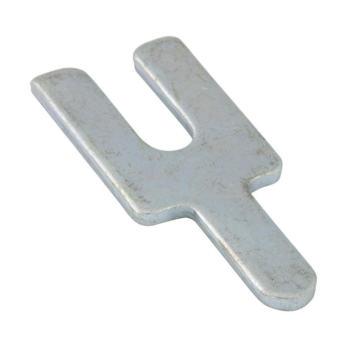 Fender Tab Shim, for Buick '65-'73, 2-7/16" LG x 1 1/8" W., 1/8" THK, 3/8" Slot Width, Low Carbon Steel Zinc Plated
