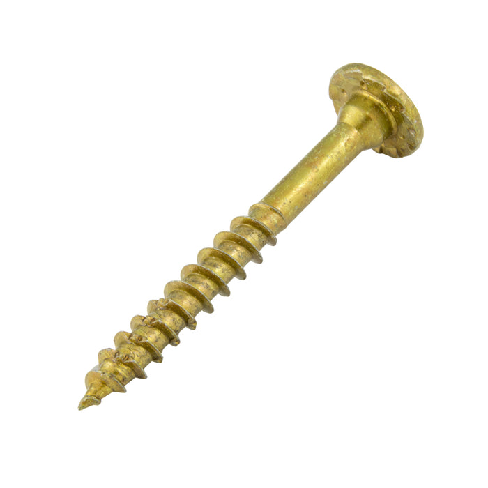 RSS Lag Screw, Round with Washer Head, Torx T30, 0.280" x 5-1/8"(7.0 mm x 130 mm), Low Carbon Steel Yellow Zinc Plated