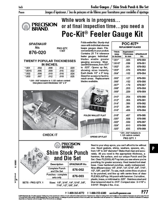 Replacement Punch Set by Spaenaur Inc.
