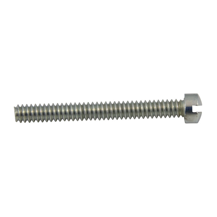 Machine Screw, Fillister Slot Head 1/4"-20 UNC x 1" LG Low Carbon Steel Trivalent Zinc Plated ANSI B18.6.3-1972