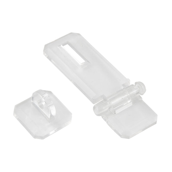 Hasp Reversible Locking 1"W x 2 1/4" LONG x 3/4" High High Strength Acrylic Dr101 Clear