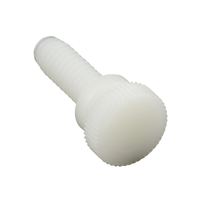 Thumb Screw, Knurled #4-40 UNC x 1/4" Molded Nylon 6/6(Ul94V2) Natural by Microplasticsinc