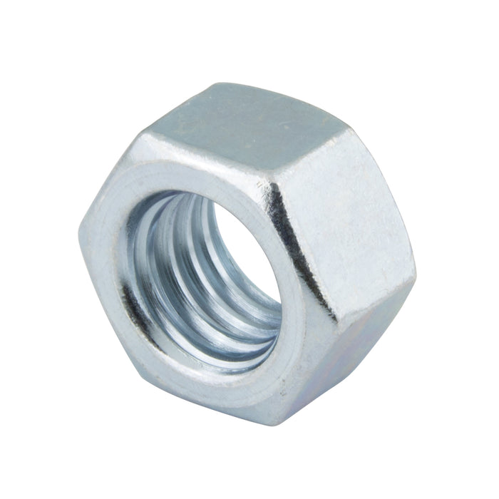 Full Finished Hex Nut 5/8"-18 UNF (15/16" AF x 35/64"THK) Grade 5 Steel Zinc Plated ANSI B18.2.2-1982