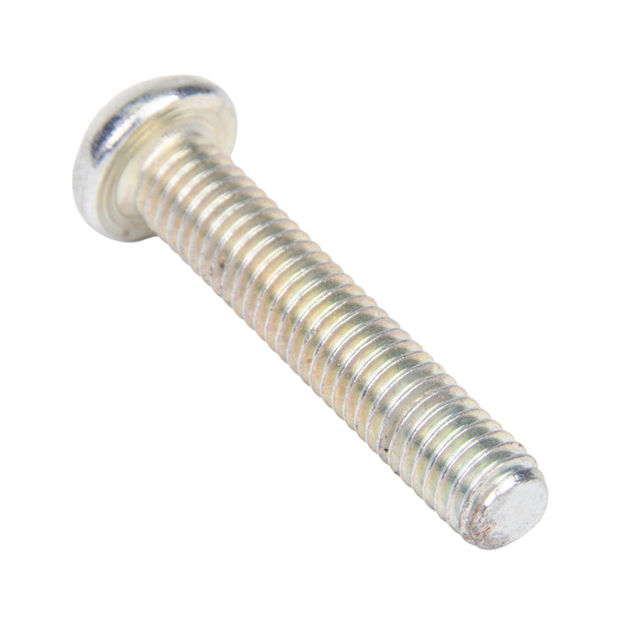 Machine Screw, Round Head, Phillips Socket Recess Drive, #10-32 UNF x 1" Length, Steel Zinc Plated Clear Trivalent by Spaenaur Inc.