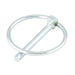 Goupille de sécurité avec anneau élastique en acier 4,5 mm de diamètre x 40 mm de longueur C-1018 Acier zingué chromé (option doré/transparent) par Spaenaur Inc.