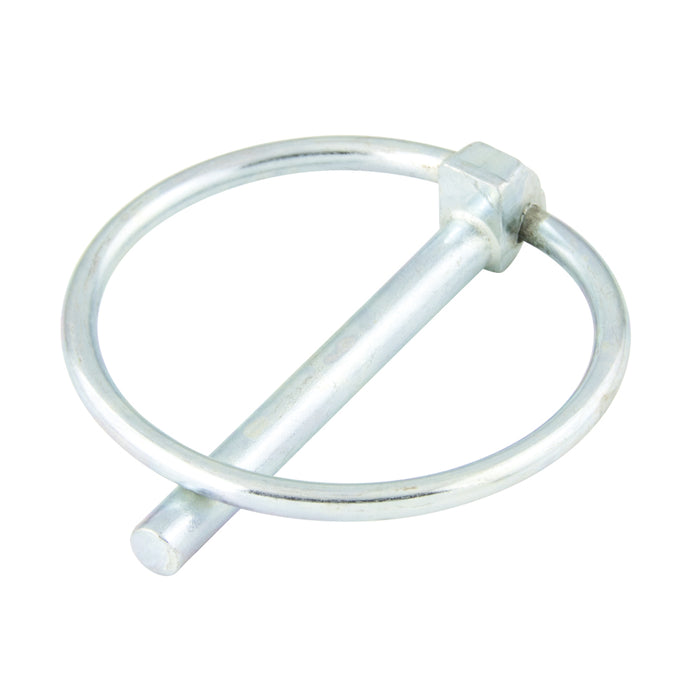 Goupille de sécurité avec anneau élastique en acier 6 mm de diamètre x 45 mm de longueur C-1018 Acier trempé et chromé au zinc (option doré/transparent) par Spaenaur Inc.
