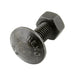 Carriage Bolt W/Hex Nut DIN 603/555 M6 x 1.00 x 25mm CL 3.6 or 4.6 Steel Plain DIN 603/555/4.6 M6X25 by Spaenaur Inc.