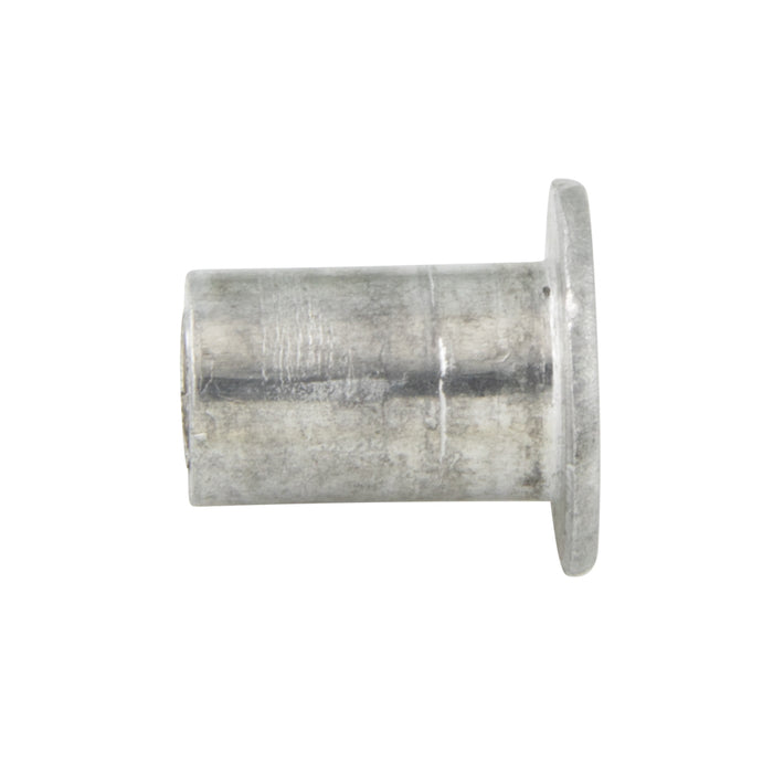 Rivkle Blind Rivet Nut, Flat Cylindrical Head, Open End, Keyless M6 x 3.00-5.50 Grip Range 19.3mm Length Aluminum Plain Rivkle # 2330 006 0055