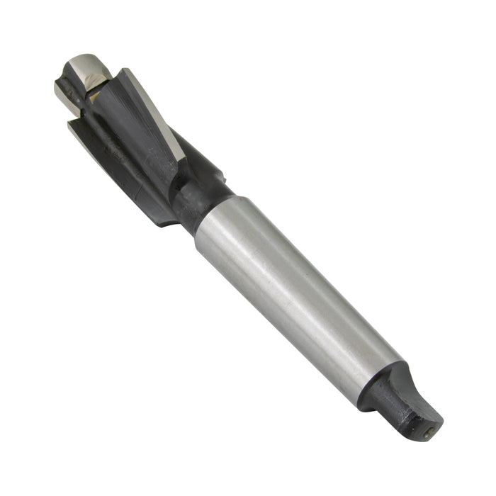 Flat Countersinker with Fixed Guide, Morse Taper Mt2 Shank, for M14 (24mm Csk DIA) 15mm Pilot High Speed Steel, Bright