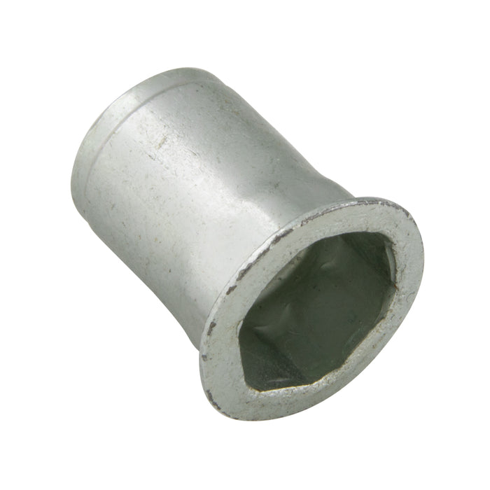 A-H Series Threaded Hex Insert #6-32 x .020 - .080" Grip Range Steel, Trivalent Zinc Plated