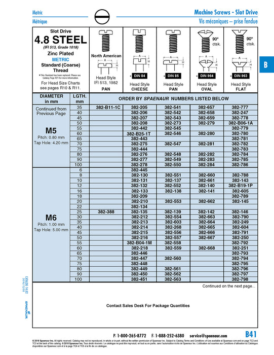 Machine Screw Cheese Slot Head M6 x 1.00mm Pitch x 30mm Low Carbon Steel Zinc Chromate PLTD DIN 84/4.8-ZP M6X30