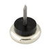 Tac Glide isolé en caoutchouc, base de 1-1/4 po de diamètre x tige de 5/8 po, base en acier cémenté nickelé par Spaenaur Inc.