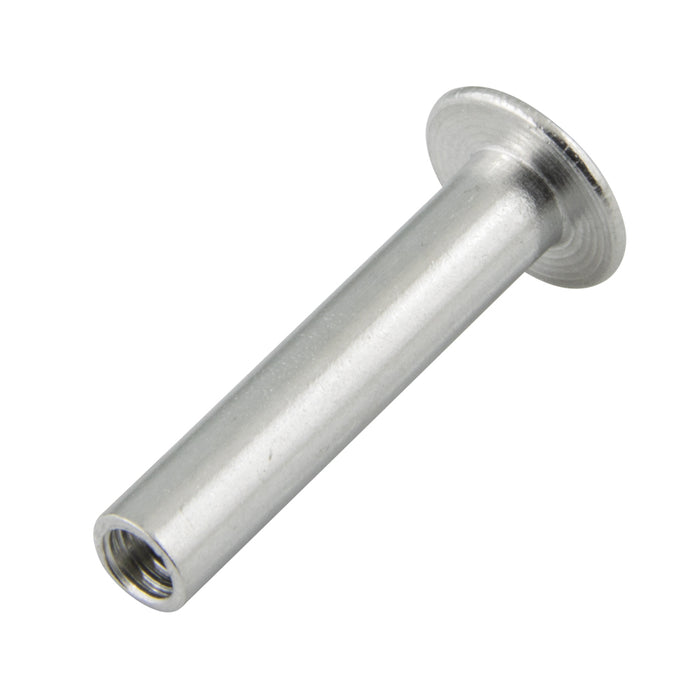 Binder Post, Solid Base, No Screws, Tapped #8-32 UNC x 1/2" LGTH Aluminum Plain